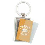 Rectangular Metal Keyring - One Side - Image 2