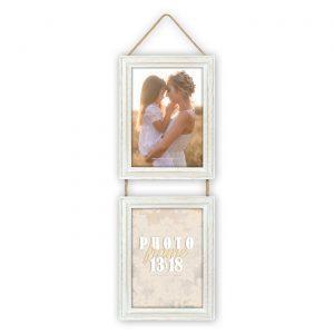 ROSEL WHITE 2V Double Photo Frame