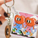 Square FABRIC Keyring