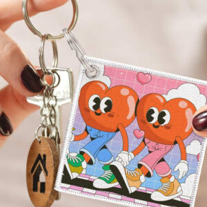 Square FABRIC Keyring